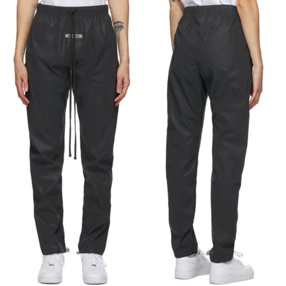 Fear of God Essentials Track Pants Black Reflective Size XXS NEW